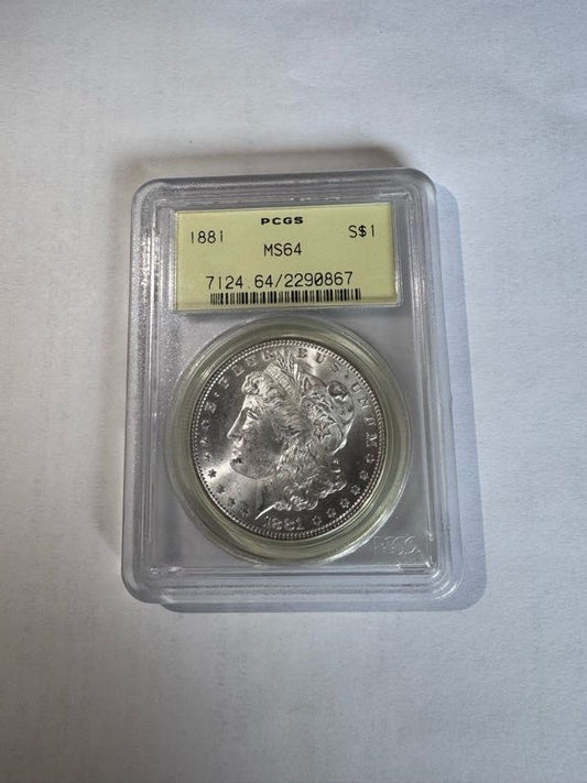 1881 Morgan Dollar PCGS MS64