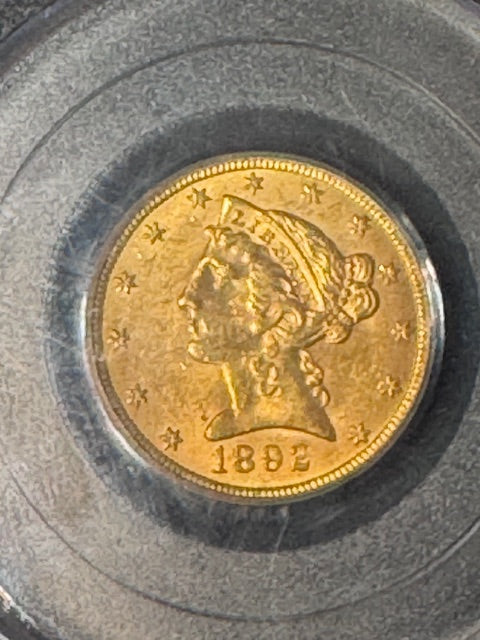 1892 S $5.00 Liberty Gold PCGS MS 63!!